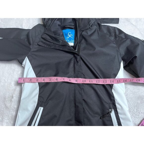 Chalet ski snow jacket coat black/white women size small - Picture 4 of 9